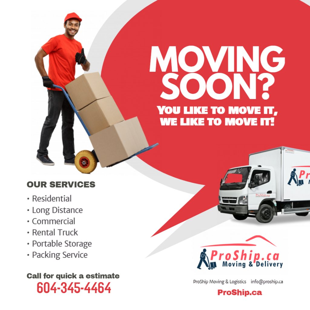 Vancouver Affordable Movers ProShip Moving bc Professional Movers